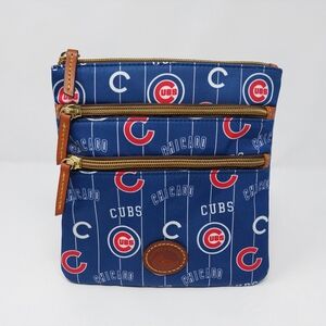 Dooney & Bourke Chicago Cubs Blue Triple-Zip Crossbody Purse